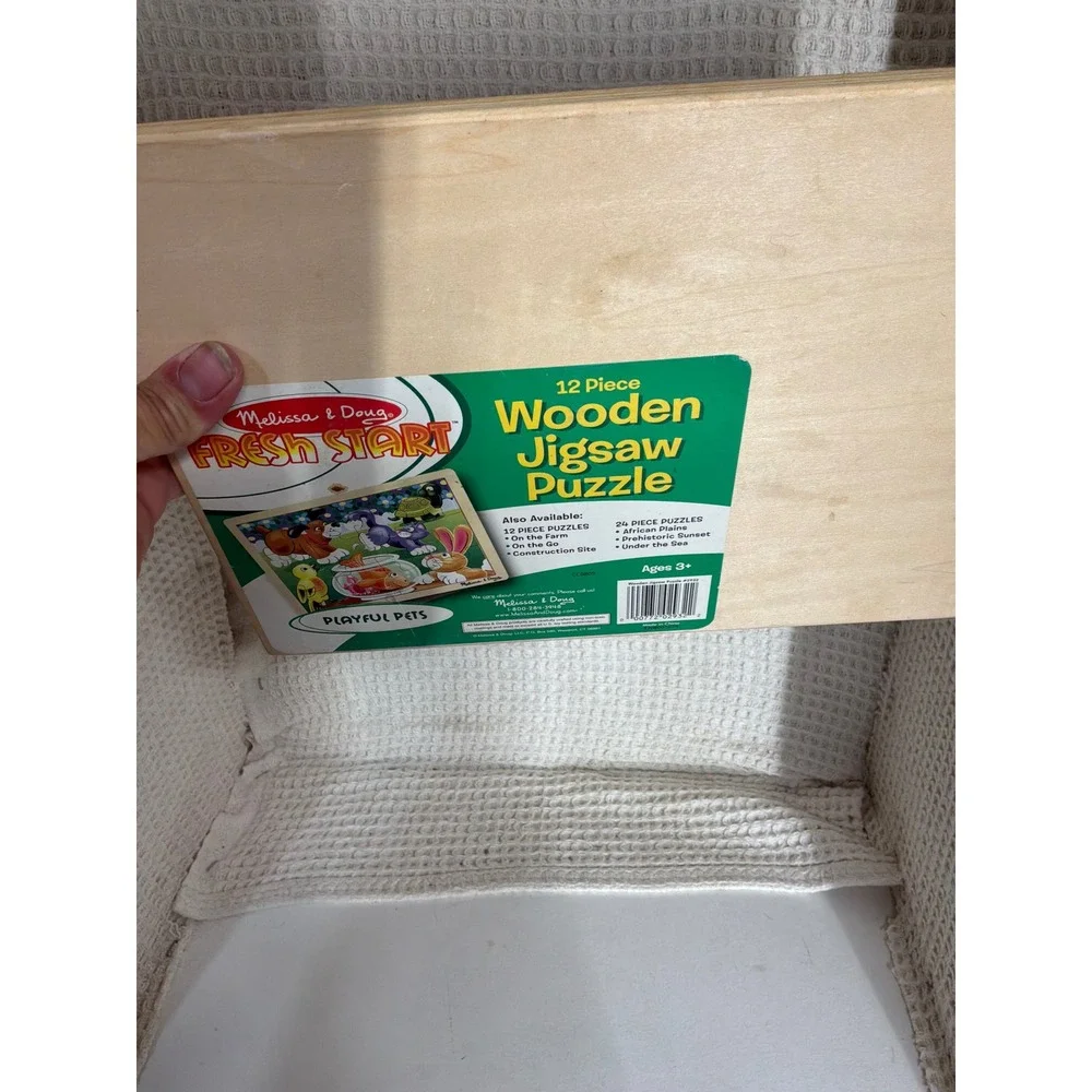 Playful Pets Kids Melissa & Doug Wooden Jigsaw Puzzle 12pc Multicolor
